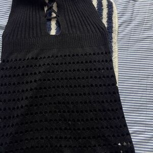 Black Knit Sleeveless Top